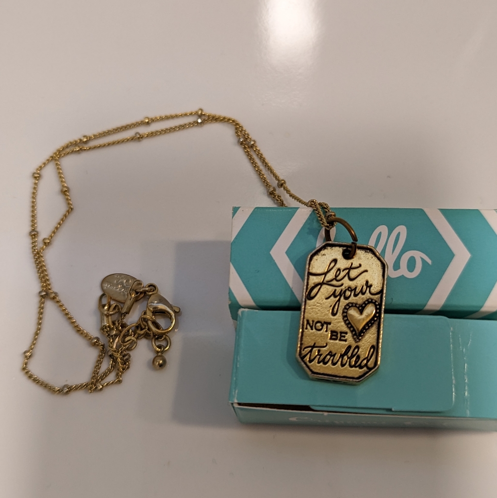Origami Owl Let Your Heart Not Be Troubled Necklace 12$